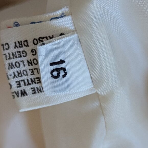 Vintage I. Magnin Ivory Suede Blazer Size 16 Notched Collar Button Down‎ - Picture 7 of 10